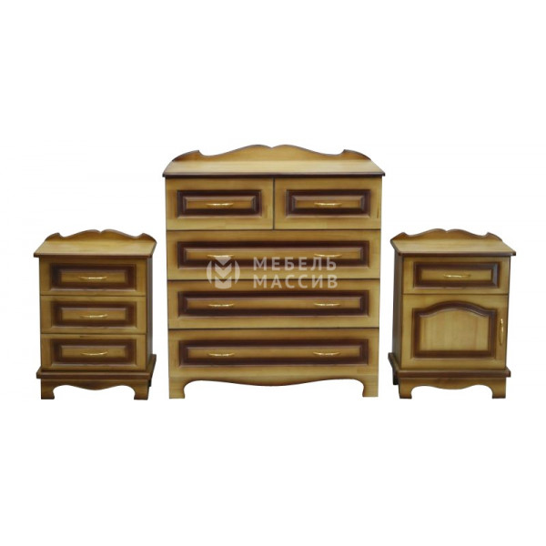 Комод, 2 тумбочки с гребнем