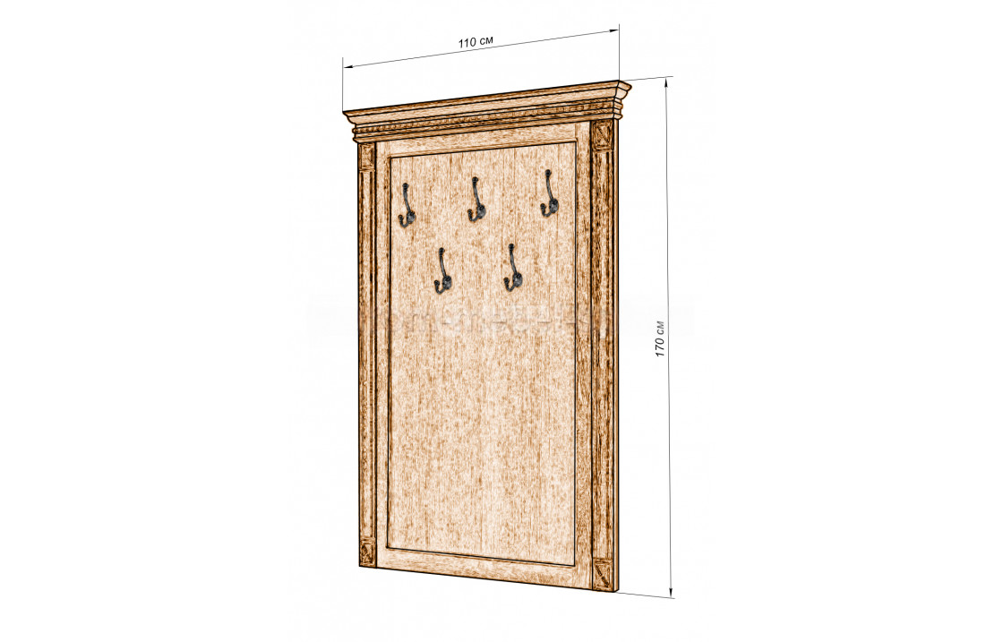 Вешалка настенная Флоренция 5 крючков