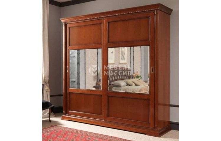 Шкаф-купе двухстворчатый Прама с зеркалом