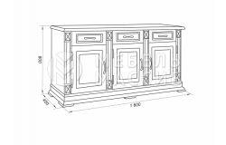 Комод Флоренция с патиной