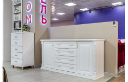 Тумба Альберти под ТВ (белая эмаль)